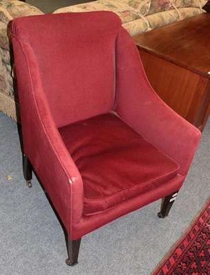 Lot 1090 - An Edwardian mahogany framed gentleman's parlour chair