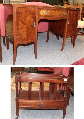 Lot 1097 - A small reproduction cross-banded mahogany sideboard 120cm by 60cm by 76cm and a reproduction...