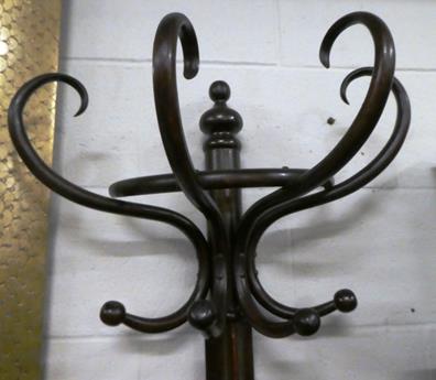 Lot 1119 - An unusual stained bentwood flat-back hatstand, 197cm