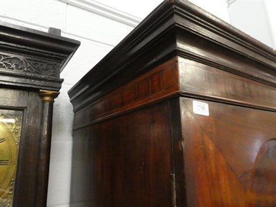 Lot 1146 - A George III mahogany linen press with alterations (a.f.) 132cm by 58cm by 199cm