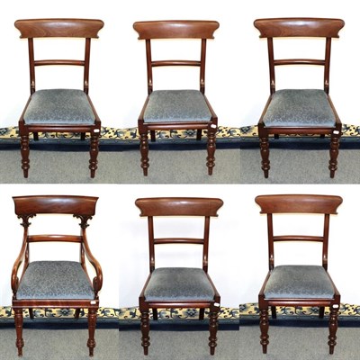 Lot 1160 - A set of six 19th century mahogany dining chairs including one carver