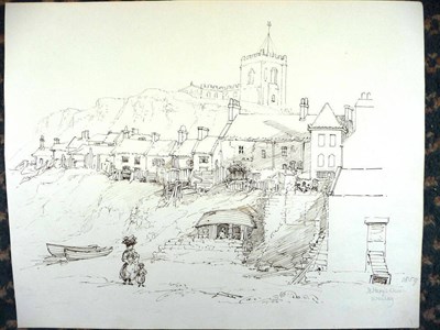 Lot 775 - Attributed to Sarah Ellen Weatherill (1836-1920) "St Mary's Church, Whitby" Inscribed and dated...