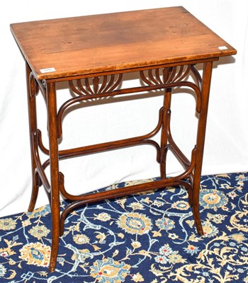 Lot 1205 - A Fischel early 20th century bentwood occasional table, 58cm by 38cm by 70cm