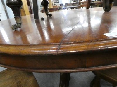 Lot 1206 - A Victorian mahogany pedestal breakfast table, 136cm diameter by 72cm high