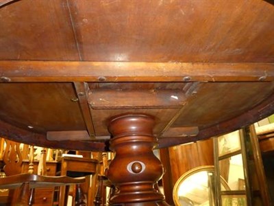Lot 1206 - A Victorian mahogany pedestal breakfast table, 136cm diameter by 72cm high