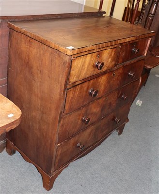 Lot 1263 - A George III mahogany straight front four high chest of drawers, 103cm by 50cm by 104cm