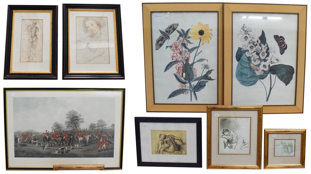 Lot 1049 - A large collection of 20th century prints after the Old Masters, to include botanical works,...