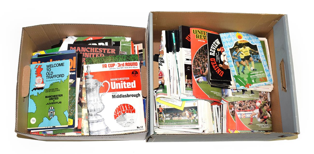 Lot 3008 - Manchester United A Collection Of Assorted Programmes dating from around 1970 onwards, together...