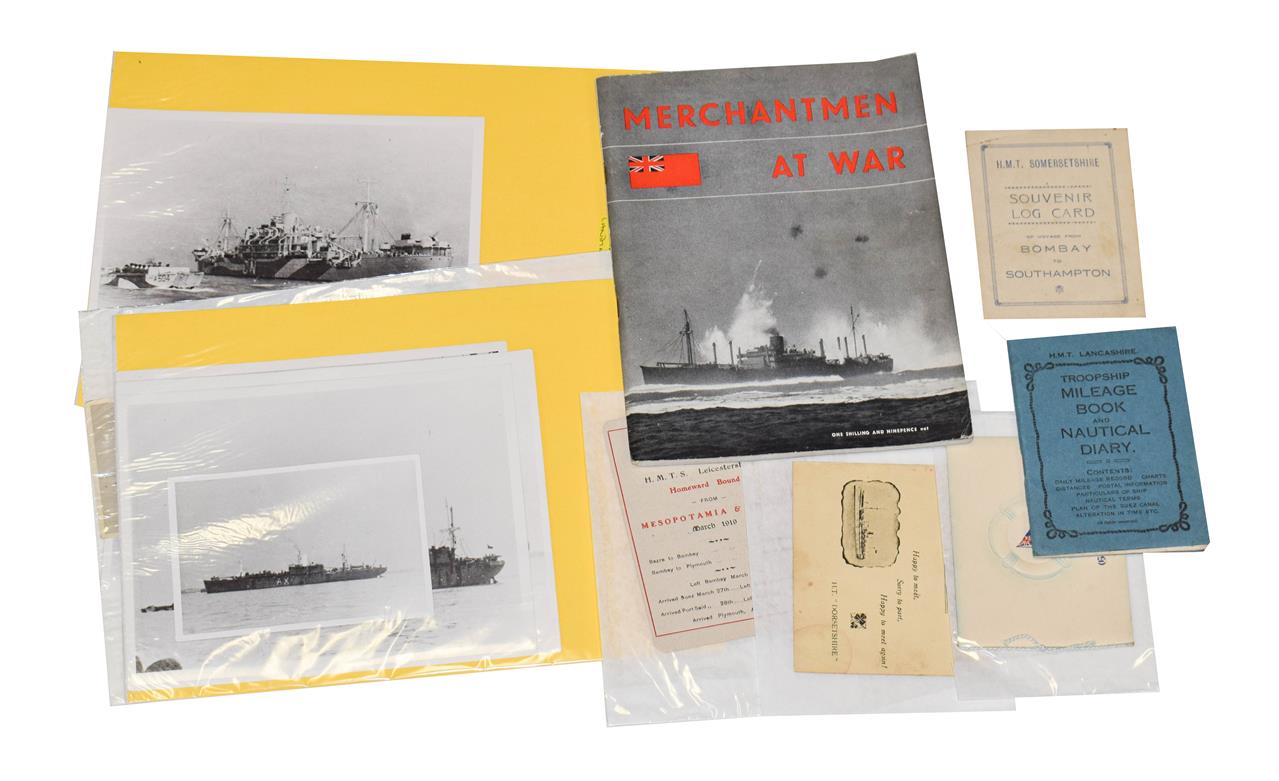 Lot 3037 - Merchantmen At War - The Official Story Of The Merchant Navy 1939-1944 together with Souvenir...