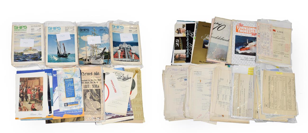Lot 3073 - Shipping Related Paperwork including various share certificates and other documents, booklets...