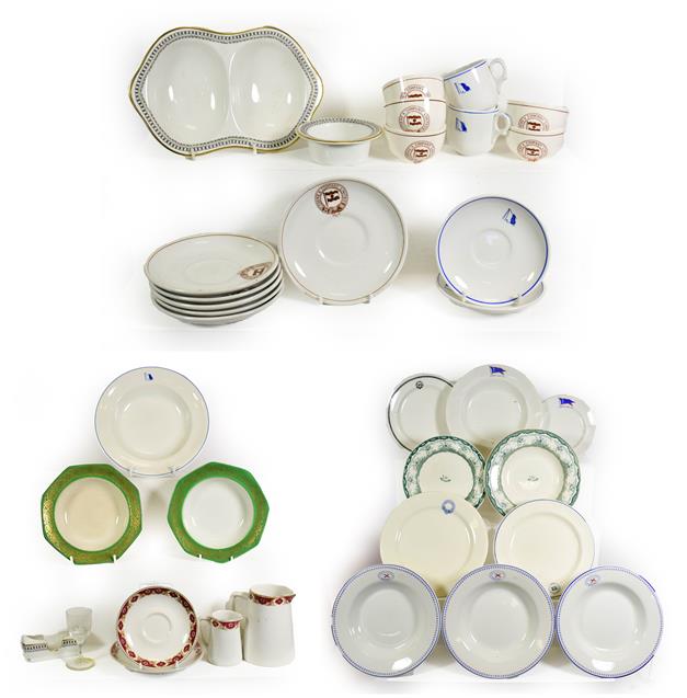 Lot 3090 - Various Shipping Companies Ceramic Group Cosens & Company: five small bowls and six saucers;...