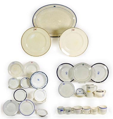 Lot 3091 - Various Shipping Companies Ceramic Group including a large platter, various plates and others