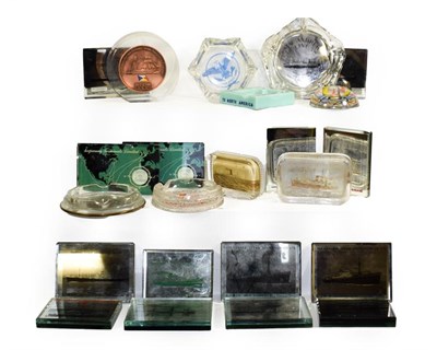 Lot 3097 - Various Shipping Related Glass Paperweights with examples from India Steamship, Federal Steam...