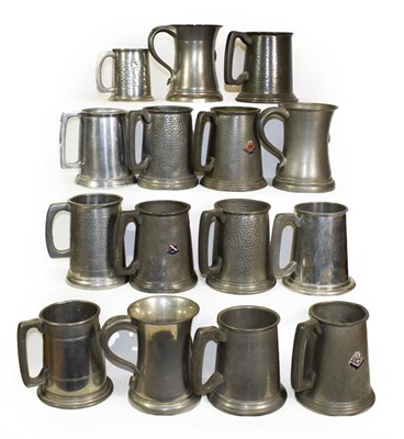 Lot 3100 - Various Shipping Related Tankards 2xSS Strathmore, 2xBlue Star Line, TSS Umtata, Clan Line, SS...