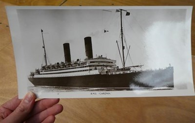 Lot 3102 - White Star Line Photographic Giant Card/Book Post Cards RMS Cedric, 2xRMS Homeric, RMS Celtic...
