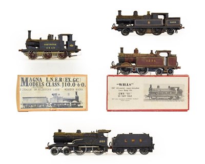 Lot 3124 - Constructed OO Gauge Kits With Motors 0-4-4T MR 1254, 2-4-2T BR 50850, 0-6-0T SR 2640 and 4-4-0 LMS