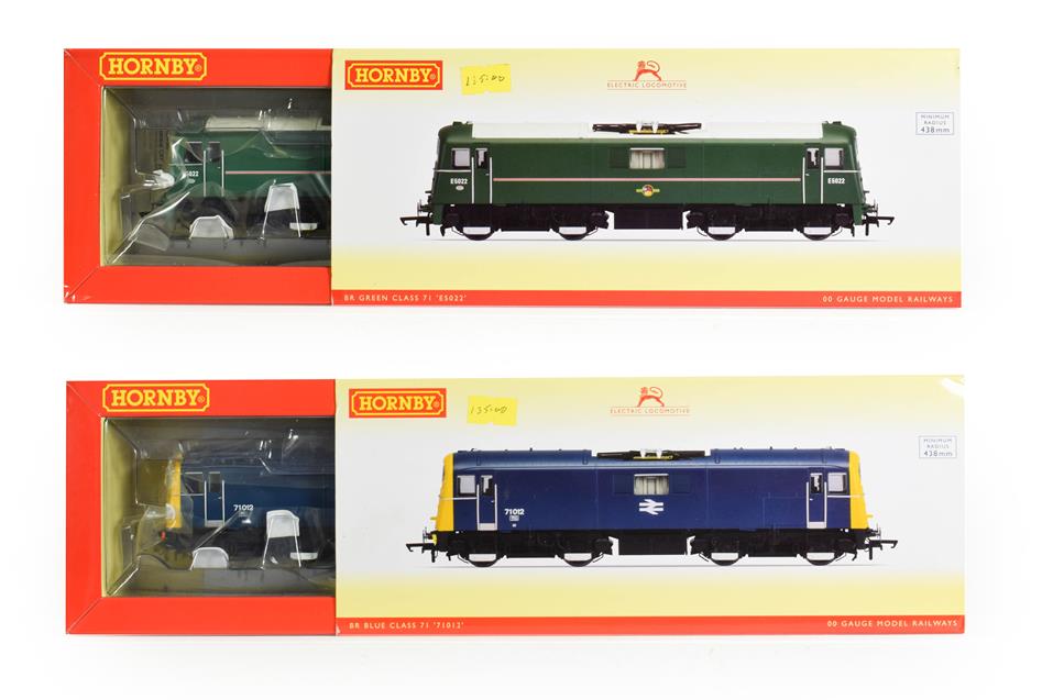 Lot 3165 - Hornby (China) OO Gauge Two Class 71 Electric Locomotives R3374 BR 71012 and R3376 BR E5022,...