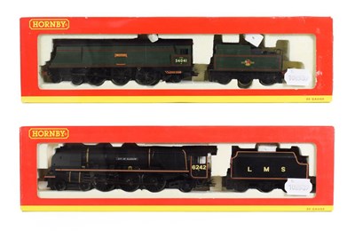 Lot 3175 - Hornby (China) OO Gauge Two Pacific Locomotives R2311 City of Glasgow LMS 6242 black and R2218...
