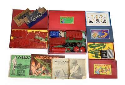 Lot 3203 - Meccano Set Boxes And Other Items Gears Outfit A (G-E box G-E) set boxes 0, 6a and another...