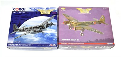 Lot 3225 - Corgi Aviation Archive 1:72 Scale Two Junkers Ju88s AA36711 Maritime Heavy Fighter and AA36702...