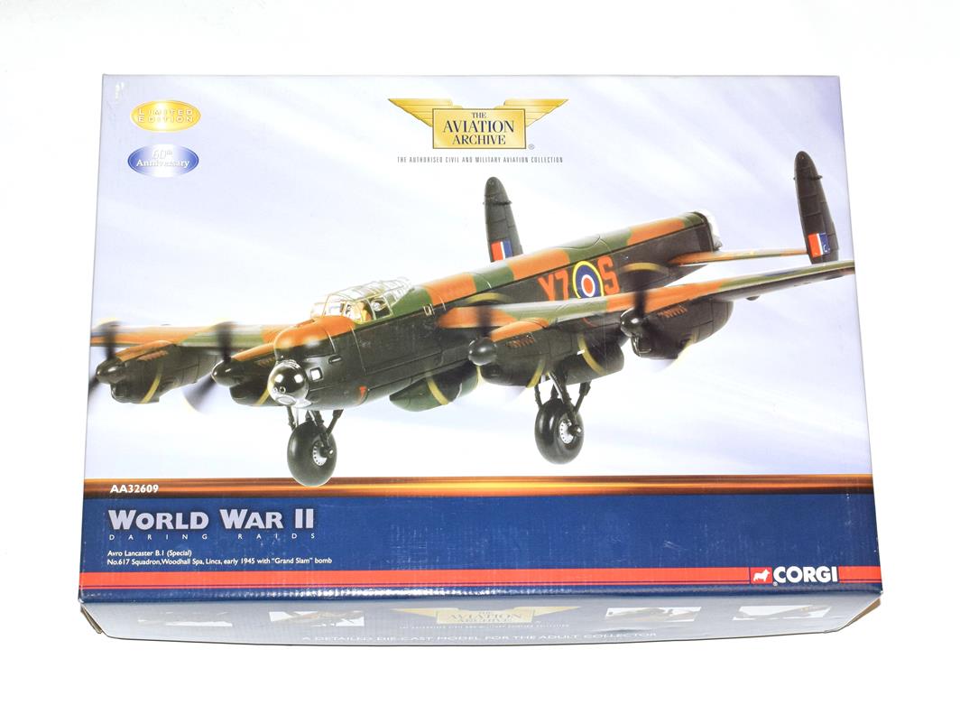 Lot 3237 - Corgi Aviation Archive AA32609 1:72 Scale Avro Lancaster B1 617 Squadron With Grand Slam Bomb...