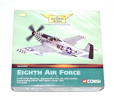 Lot 3268 - Corgi Aviation Archive AA99126 1:32 Scale Eighth Army Air Force P51D Mustang Big Beautiful Doll...