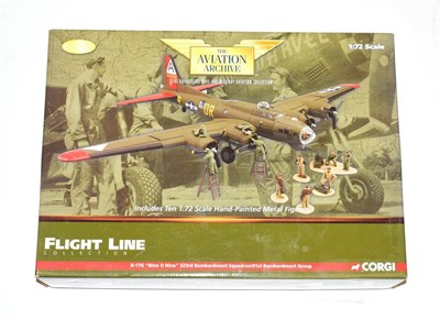 Lot 3275 - Corgi Aviation Archive Flight Line US33309 1:72 Scale Boeing B17G Nine O Nine with figures (E...