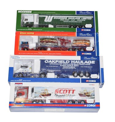 Lot 3290 - Corgi Commercial Vehicles Scania Scott Trawlers, Scania Oakfield Haulage, ERF Brian Harris and...