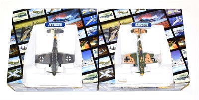 Lot 3298 - Franklin Mint 1:48 ScaleThree Messerschmitt Bf109s  (all E boxes E-G, two with card outers) (3)