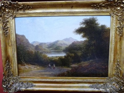 Lot 822 - Thomas Christopher Hofland RBA (1777-1843) "View of Helvellyn, with Ullswater" Inscribed, oil...