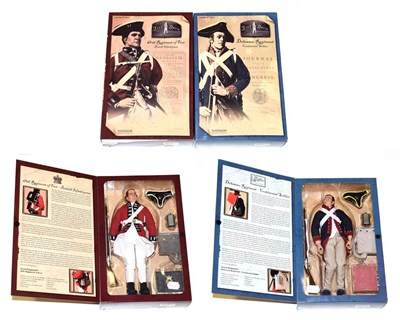 Lot 3344 - Sideshow Collectables Fife & Drum Figures 64th Regiment of Feet and Delaware Regiment...