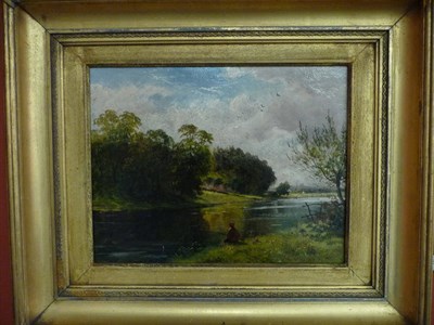 Lot 838 - David Payne (d.1891) "The Trent at Ingleby" Signed, also signed, inscribed and dated 1875...