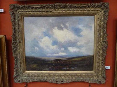 Lot 840 - J.A. Henderson Tarbet (d.1938) Scottish grouse moor Signed, indistinctly inscribed verso, oil...