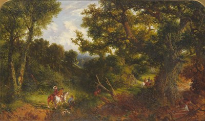 Lot 849 - Attributed to Edward O. Bowley (fl.1843-1870) "A Way through the Forest" Extensively inscribed on a