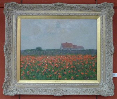 Lot 850 - Julius Olsson RA, PROI, RBA, RWA, NEAC (1864-1942) "The Poppy Field" Signed, inscribed on the...