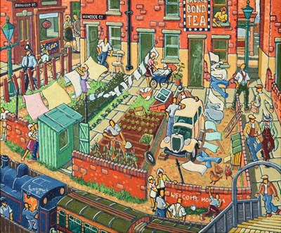 Lot 2089 - Joe Scarborough (b.1938) ''Hancock Crescent Gardens'' Signed and dated (19)93, oil on canvas,...