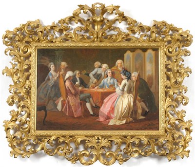 Lot 890 - Gennara Guglielmi (b.1804) Italian Interior scene with elegantly dressed ladies and gentlemen...