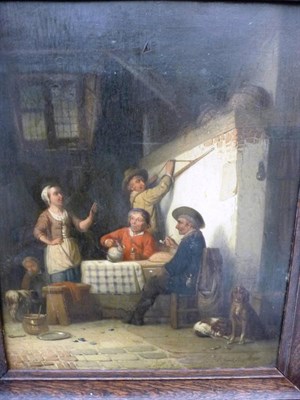 Lot 894 - Adrien de Braekeleer (1818-1904) Belgian The Sportsman's Return Signed and dated 1856, oil on...