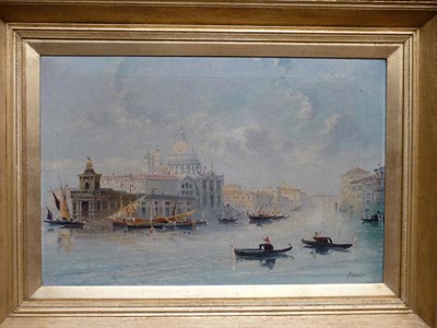 Lot 897 - P...Manillo (19th century) The Grand Canal, Venice, with gondolas Signed, oil on canvas, 51cm...