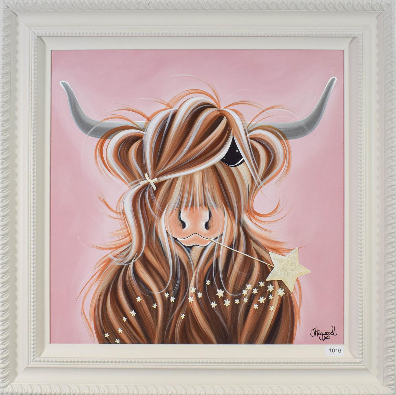 Lot 1016 - Jennifer Hogwood (Contemporary) ''Making a Wish II'' Signed, inscribed verso, mixed media on...