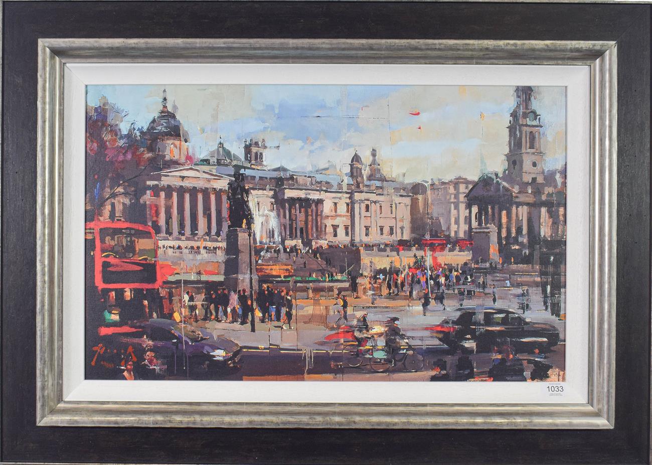 Lot 1033 - Christian Hook (Contemporary) ''Trafalgar Square'' Signed and numbered 64/295, giclee print on...