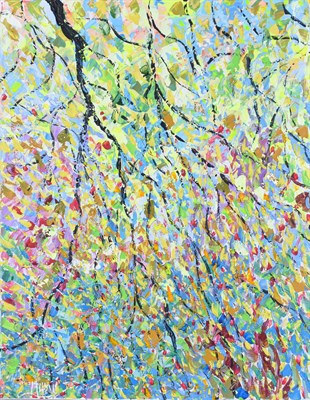Lot 1055 - Roberto Masia (b.1958) Italian ''Weeping Willow on the Pond, Giverny'' Signed, inscribed and...