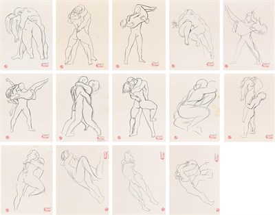 Lot 1080 - Ernest Hansen (19th/20th century) Danish Set of forty prints from the Erotika Series Each...