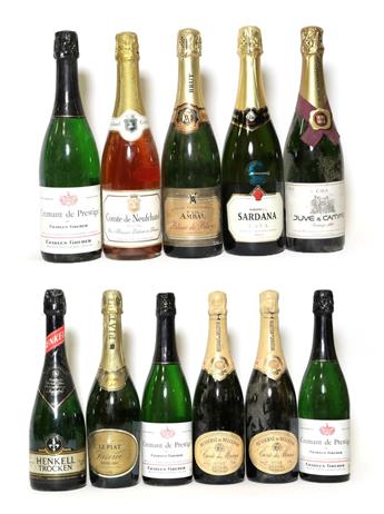 Lot 2015 - Charles Gruber Crémant De Prestige (three bottles), Besserat De Bellefon Cuvée Des Moines...