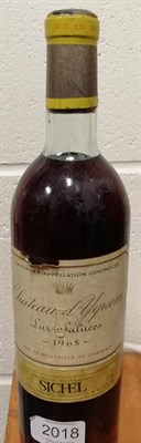 Lot 2018 - Château d'Yquem Lur-Saluces 1968 (one bottle)