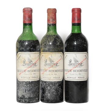 Lot 2035 - Château Beychevelle 1966, St. Julien, Médoc (three bottles)