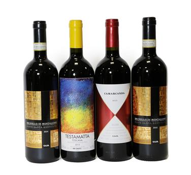 Lot 2073 - Bibi Graetz Testamatta Toscana 2015, Italy (one bottle), Gaja, Camarcanda 2015 Bolgheri, Italy (one
