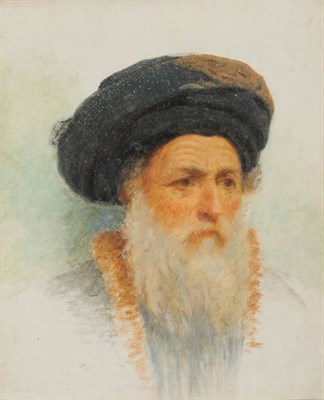 Lot 940 - Attributed to Elijah Walton (1833-1880) Study of a bearded gentleman wearing a turban Oil on...