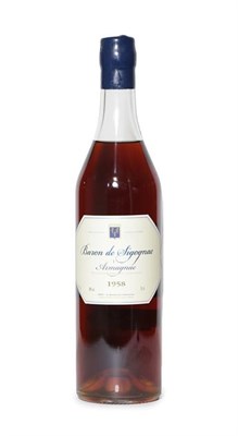 Lot 2103 - Baron de Sigognac, Armagnac 1958 (one bottle)