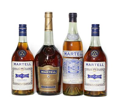 Lot 2108 - Martell Very Old Pale 3 Star Cognac, 70° proof, spring cap bottling (one bottle), Martell 3...